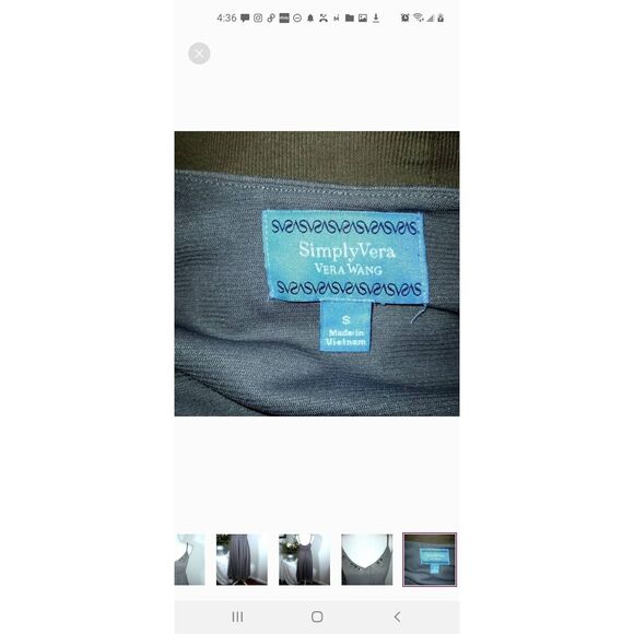 SIMPLY VERA VERA WANG GRAY DRESS SZ.S EUC. - Picture 7 of 8